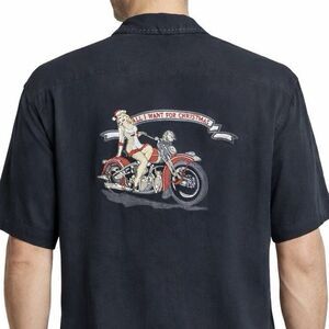 Nat Nast Silk Camp Shirt XXL Pinup Biker Christmas Retro Luxury Limited #206